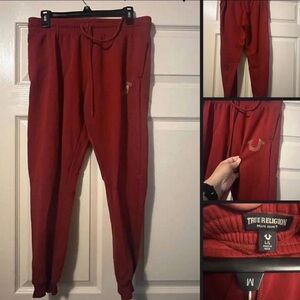 True Religion Deep Red Sweatpants